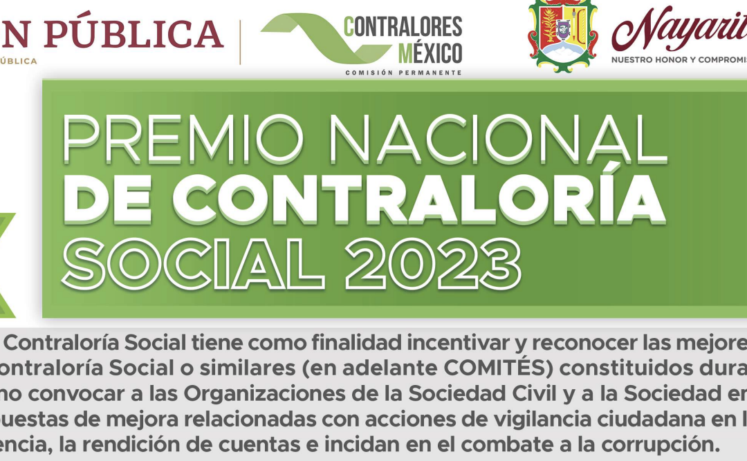 Premio Nacional de Contraloría Social 2023